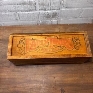 Vintage “Early Times Since 1860" Wood Box Case